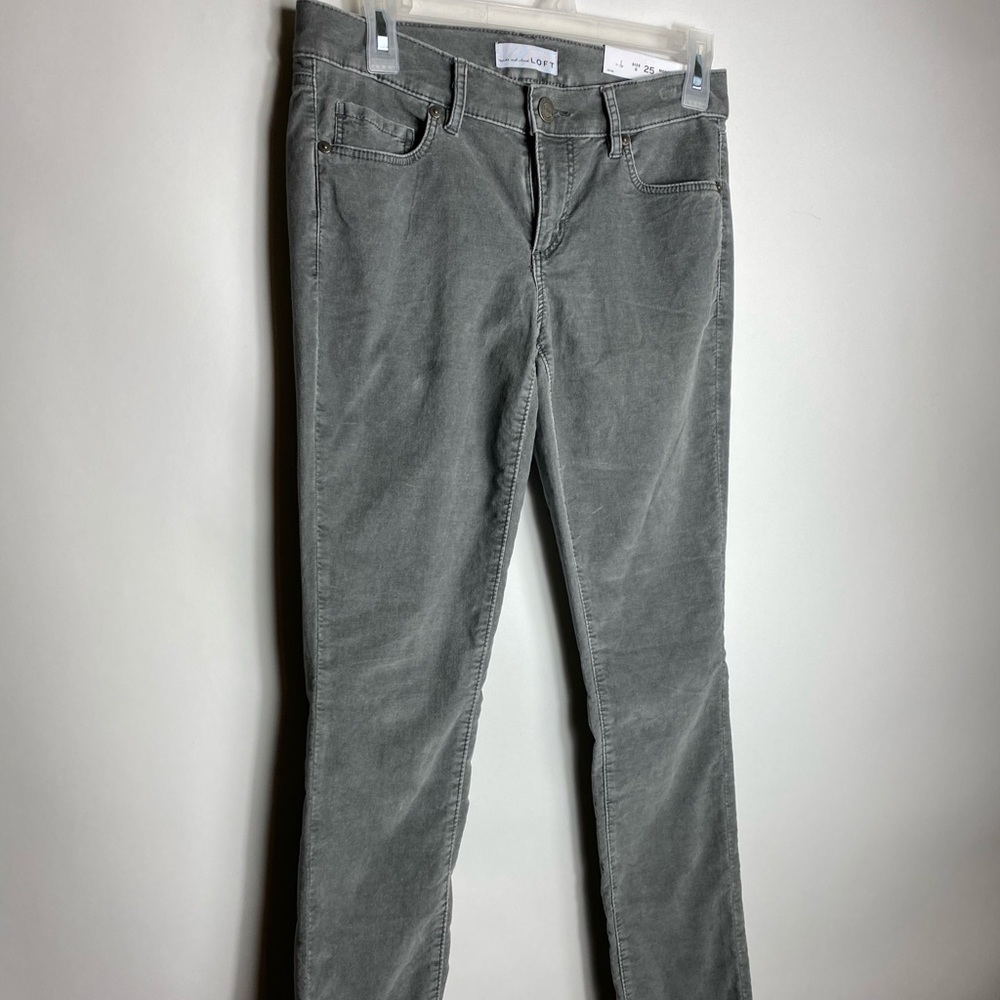 Loft Womens Pants Sz 25/0 Modern Skinny Gray